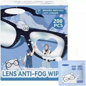 200개의 PCS 스크린 렌즈 클리너 안경용 김서림 방지 물티슈 촉촉한 안경 안전하게 청소하는 클리닝 흠집