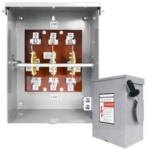 200암페어 3극 120V240V 발전기 이송 스위치 가정용 발전기용 48000W 수동 실외 및 실내 일반용 이중 투척