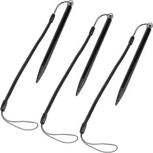 3PCS 터치 스크린 스타일러스 펜 분실 방지 스프링 코드 스크래치 펜이 포함된 하드 팁 저항 POS PDA용