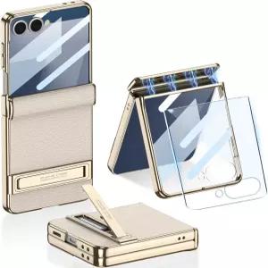 보이지 않는 킥스탠드와 내장 스크린 프로텍터 및 마그네틱 힌지 보호 기능이 있는 삼성 갤럭시 Z 플립 7용