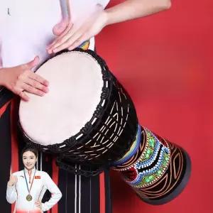 젬베 12인치 아프리카 검은 표준8 코끼리 교육 입문자 악기 목드럼 핸드 드럼 전통