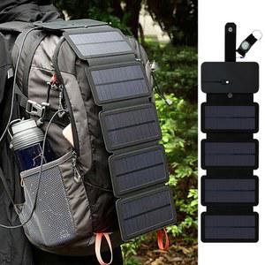 태양열 충전기 휴대용 방수 휴대폰 충전 야외 장치 RV 가정용 접이식 USB 자동차 하이킹 탐험가용