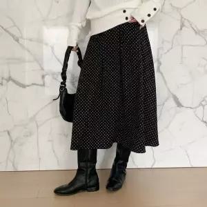 [하프클럽/]여성 일상 스타일 도트 패턴 치마