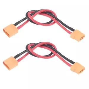 이키구 2개 T90 남성 플러그 커넥터와 여성 커넥터 어댑터 연장 케이블 30cm 12AWG 실리콘 와이어 포함