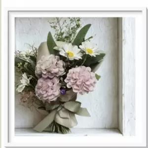 납골당 추모 실크 플라워 미니 꽃다발 조화 봉안당 장식 성묘용 고급 추모꽃 디자인