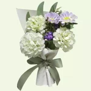 납골당 꾸미기 추모 꽃다발 봉안당 미니 실크 플라워 조화 추모 장식 성묘 핸드메이드