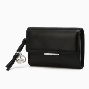 [AK플라자] [질스튜어트] 뉴트 블랙 소가죽 슬림 3단 반지갑 JAWA6E611BK