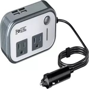 200W 자동차 파워 인버터 4개의 USB 포트 콘센트 어댑터가 있는 FOVAL 12V DC 110V AC 무척추 차량용