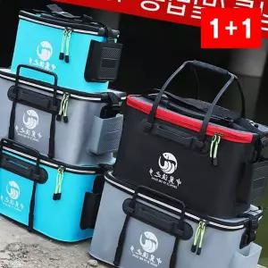 낚시살림통 접이식 밑밥통 수납 캠핑 보관 대용량 물통