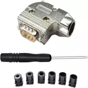 메스클리우 DB9 브레이크아웃 커넥터 솔더 RS232 DSUB 남성 직렬 어댑터 9핀 포트 보드 모듈 90도 각도