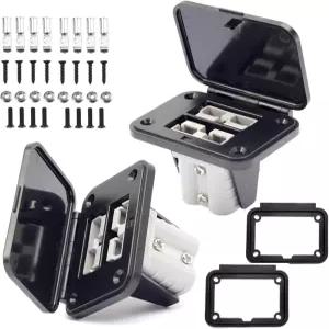 앤더슨 SB50 시리즈 커넥터용 2Pcs 플러그 장착 패널 먼지 커버 방수 패드 플러시 마운트 베이스 커넥터가