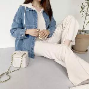 [하프클럽/]여성 루즈핏 워싱 청자켓 데일리 캐주얼 컷팅 스타일
