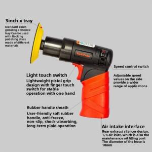 대만 3인치 직구동 공압 연마기 샌드페이퍼 그라인더 소형 자동차 왁싱 샌딩기 Wm-1113