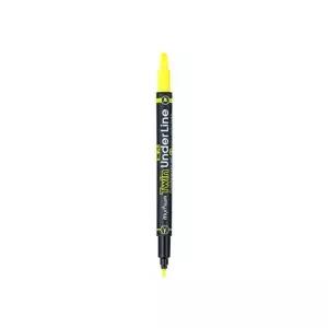 노랑 트윈형광펜 12개 인기 트윈언더라인 문화연필 기획상품