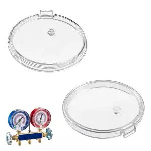 브루트 II 매니폴드용 49100 80mm 크리스탈 게이지 렌즈 2개 장착 옐로우 재킷과 호환 교체 렌즈로 판독값