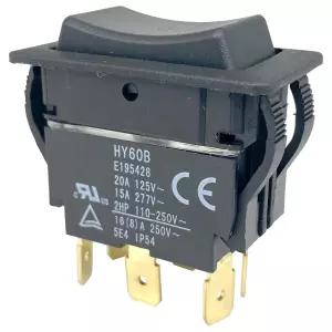 HY60B 로커 스위치 20A125V 15A277V 6핀 ONOFF 푸시 버튼 스위치1팩 디월트 밀워키 보쉬 툴과 호환 드릴 톱