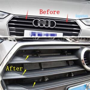 자동차 곤충 스크리닝 메쉬 전면 그릴 삽입 보호대 장식 커버 Audi A4 B9 2016 - 외부 수정 액세서리