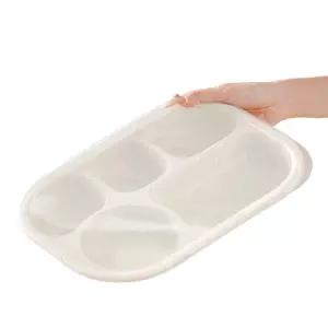 가벼운 도자기 스테인리스 4칸 304 뚜껑 숟가락 스테인리스 덮개 세라믹 젓가락 식판 코팅