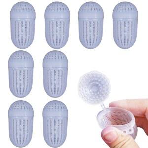 저우오시아 8Pcs 낚시 미끼 케이지 트랩 - 양동이 게 및 먹이 바구니 휴대용 물고기 케이지용 부식 방지 홀더 디스펜서