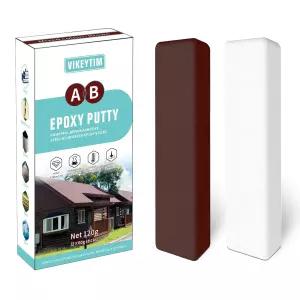 비키팀 에폭시 퍼티 120g 2부 고속 수리 목재 금속 돌 경질 플라스틱 아크릴 세라믹 유리 접착 및 갈색