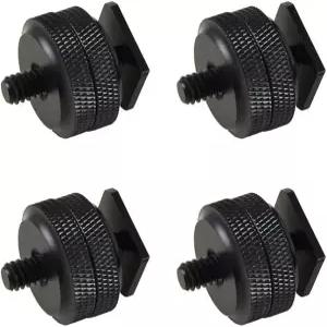 핫슈 어댑터 DSLR 카메라 장비용 14인치 마운트 삼각대 나사 플래시 슈용 콜드 액세서리 부착 잠금 디스크