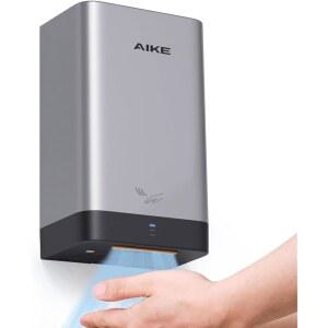 가정용 욕실용 AIKE 컴팩트 핸드 드라이어 커버 ABS 폴리카보네이트 디자인 110V 실버 모델 A 822