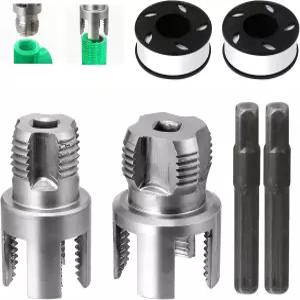 내부 및 외부 PVCPPRMPP 파이프용 파이프 나사산 도구 파워 드릴용 헥스 섕크가 있는 2in1 듀얼 헤드 12 34