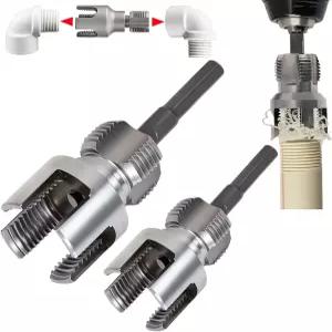 PVC 파이프 나사 키트 3피스 세트 12 34인치 NPT 크기 듀얼 기능 내부 및 외부 나사산 도구 PPR MPP