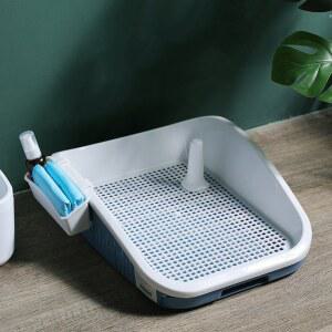 대형 개 배변 팬 변기 트레이 애완 동물 훈련 화장실 애완견 고양이 테디 스플래시