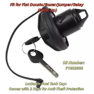 호환  FIAT DUCATO BOXER RELAY용 신뢰할 수 있는 잠금 연료 탱크 캡 보안 강화를 키 2개 포함 OEM 7180290