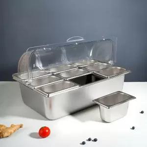 미니 반찬 냉장고 토핑 셀프바 선반 바트 칸칸 식당 가게 보온고 저온