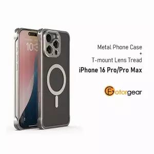 호환   16 Pro16 Pro Max 금속 Magsafe 보호 케이스용 T 마운트 렌즈 스레드가 있는 Fotorgear 사진 케이스