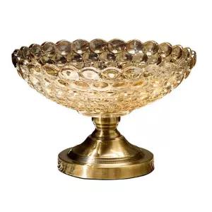 크리스탈 유리 디저트 트레이 과일 간식 홈카페 파티