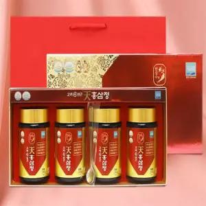 유쎌몰 6년근 천홍삼정 240GX4병(쇼핑백동봉) 홍삼액기스 6년근홍삼