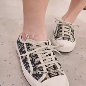 S775 여성 큐빅 포인트 구슬 박스 체인줄 데일리 은 발찌 실버925