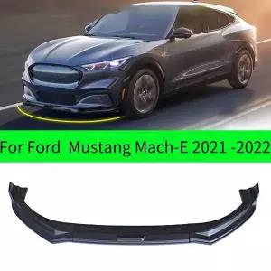 호환  3PCS 포드 머스탱 마하-E 2021 2022 자동차 전면 보호 범퍼 립 튜닝 스플리터 바디 키트