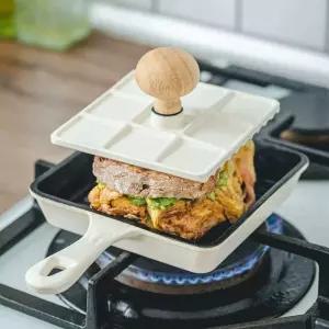 파니니팬 캠핑 메이커 카지동야 누름판 사각 후라이팬 와플