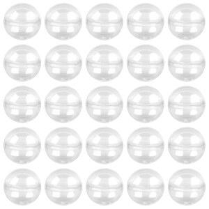 AUEAR, 파티 경품용 반투명 소형 원형 캡슐 50팩 2인치 자판기 빈 플라스틱 껌볼 용기