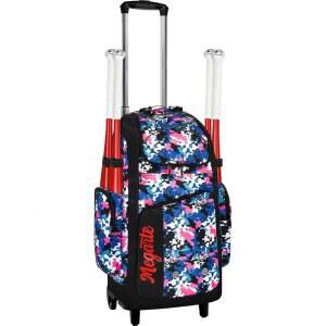 바퀴가 달린 롤링 야구 가방, 60L 및 보관, 백은 배트 있는 독립적인 공간이 헬멧 수납 소프트볼 바퀴 4개 청소년 보관 기어 신발 백팩 장비 캐처