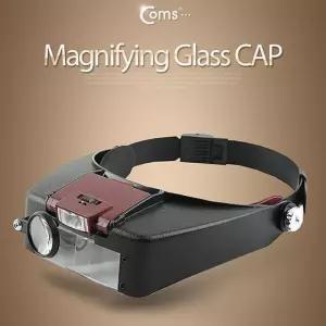 (낭만스토어)  LED 헤드 라이트 돋보기 확대경 10배율 1.5X 3X 8.5X 10X 머리에 쓰는 캡형 SP119