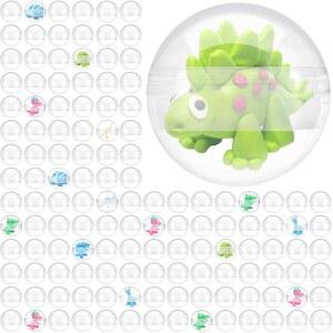 미니인플랫 120개 2인치 빈 자판기 캡슐 컬러 원형 캡슐 장난감 벌크 껌볼 기계 부활절 파티용 플라스틱 공 작은 플라스틱 용기 테마 선물 (클리어)
