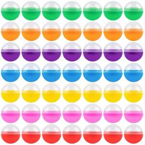AUEAR, 파티 호의 상품을 위한 50피스 컬러풀 소형 원형 캡슐 1.77인치 자판기 캡슐 빈 플라스틱 껌 기계 용기