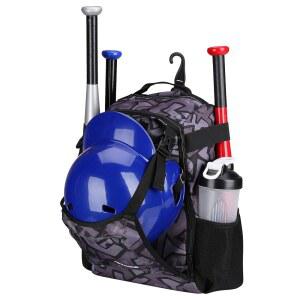 ZOEA 청소년 야구 배트 백 백팩, 대용량 장비, 헬멧 청소년용 홀더 포함 2개, 장비 및 보관 장갑, 헬멧, 펜스 후크 클리트, T볼 소프트볼