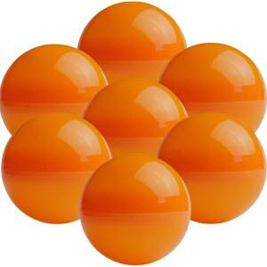 엔벤딩 자판기 캡슐 - 3인치 오렌지 빈 플라스틱 캡슐 - 7개 장난감 캡슐 - 오렌지 원형 대형 부활절 달걀 - 배스 폭탄 몰드 - 파티, DIY 공예 용품 선호