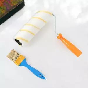 수성페인트롤러 컬러마켓 페인팅 도구 3종세트 벽 페인트 롤러 트레이 미니페인트롤