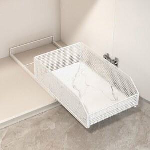 인출식 주방 슬라이딩 선반 언더레일 방식 싱크대 하부장 정리용 하단