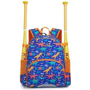 KAVIGOR YOUTH TBALL 야구 백팩, 신발 공간 이름표가 강화된 및 백, 수납 지퍼 소프트볼 솔기 경량 있는