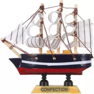 SEWACC 미니 나무 범선 모델 미니어처 공예 장식 홈 오피스용 테이블탑 항해 랜덤 색상 3.93 X 3.74 0.98