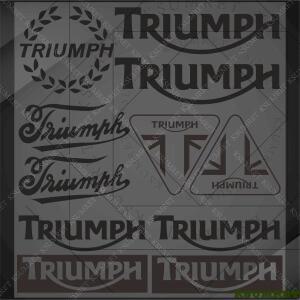 트라이엄프 스티커 로고 바이크 오토바이 데칼 탱크 엠블럼 스크램블러 보버 트윈 TFC 방수
