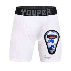 YOUPER 청소년 남아용 압축 슬라이딩 반바지, (2팩) 보호 풋볼 하키용 야구 부드러운 포함,